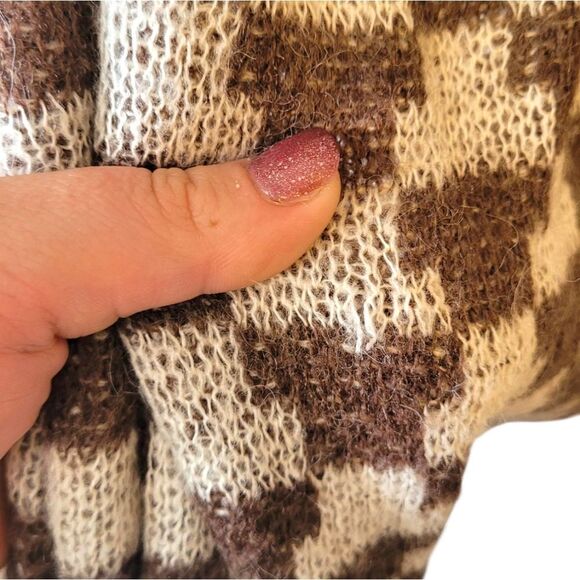 LISA SAYS GAH Women's Mafalda Knit Midi Dress In Brown Multi Size M - Picture 7 of 7